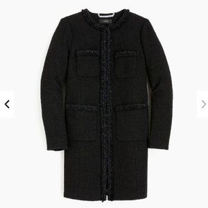 J CREW Wool Lady Coat with Fringe Trim NWT